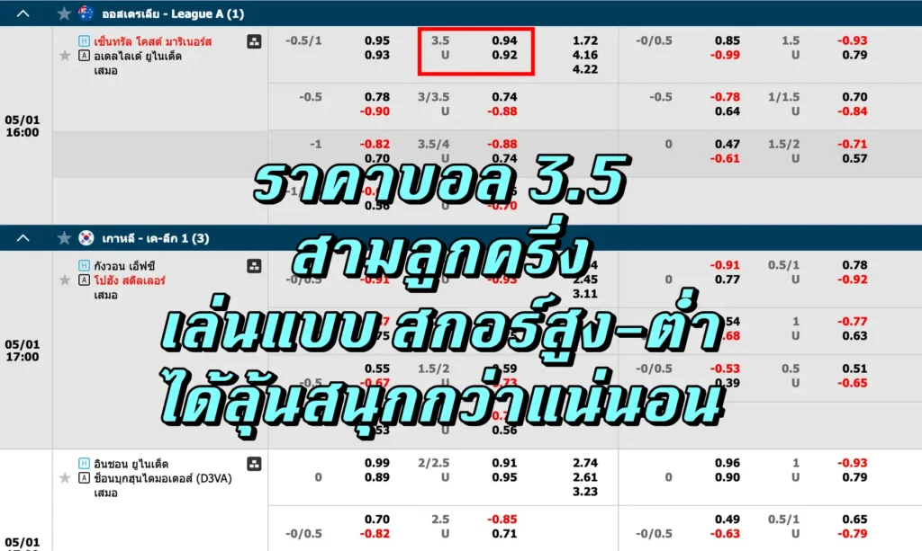 ราคาบอล 3.5